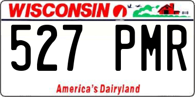 WI license plate 527PMR