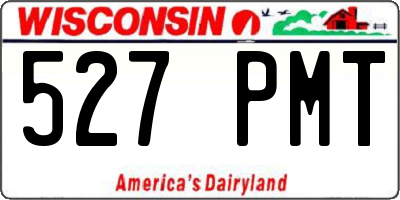 WI license plate 527PMT