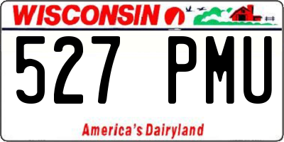 WI license plate 527PMU