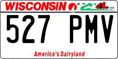 WI license plate 527PMV