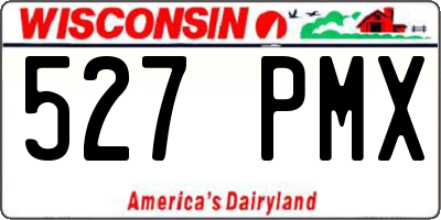 WI license plate 527PMX