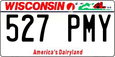 WI license plate 527PMY
