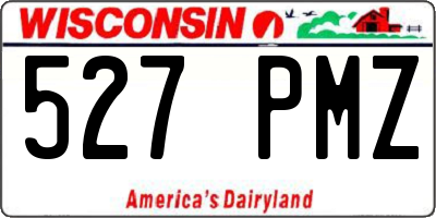WI license plate 527PMZ