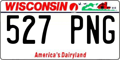 WI license plate 527PNG