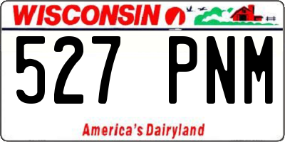 WI license plate 527PNM