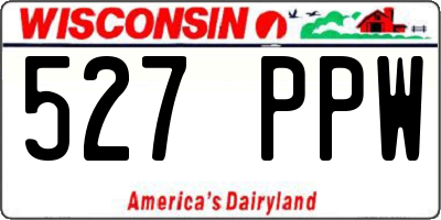 WI license plate 527PPW