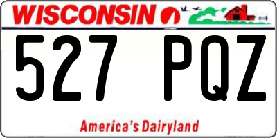 WI license plate 527PQZ