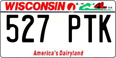 WI license plate 527PTK