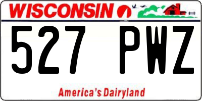 WI license plate 527PWZ