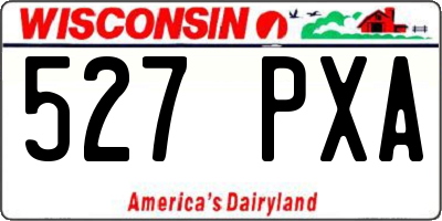 WI license plate 527PXA