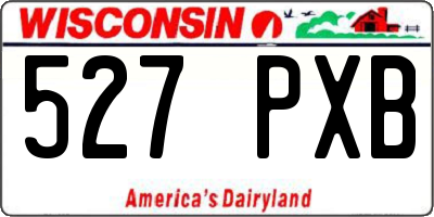 WI license plate 527PXB