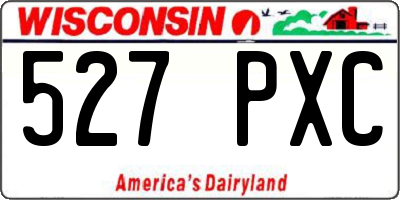 WI license plate 527PXC