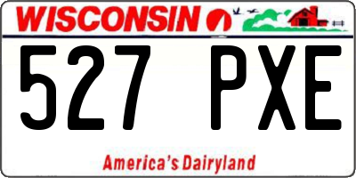 WI license plate 527PXE