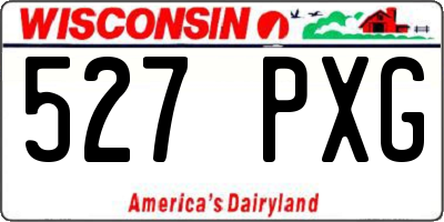 WI license plate 527PXG