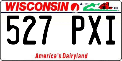 WI license plate 527PXI