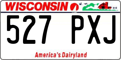 WI license plate 527PXJ