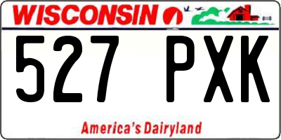 WI license plate 527PXK