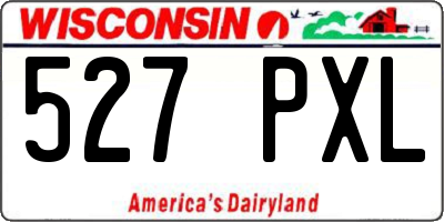 WI license plate 527PXL