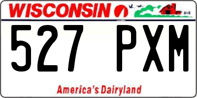 WI license plate 527PXM