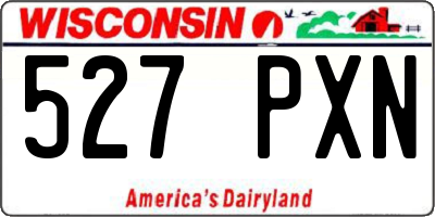 WI license plate 527PXN