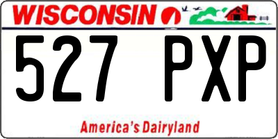 WI license plate 527PXP