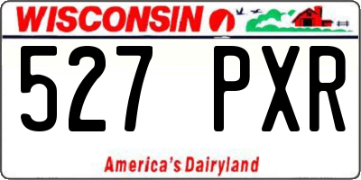 WI license plate 527PXR