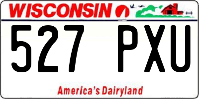 WI license plate 527PXU