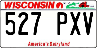WI license plate 527PXV