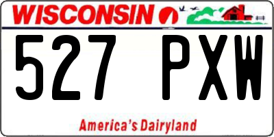 WI license plate 527PXW