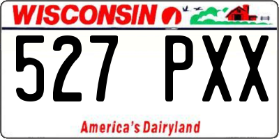 WI license plate 527PXX