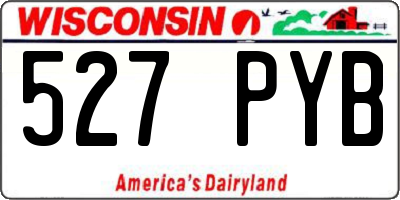 WI license plate 527PYB