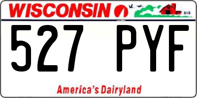 WI license plate 527PYF