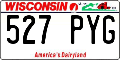 WI license plate 527PYG