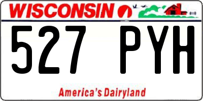 WI license plate 527PYH