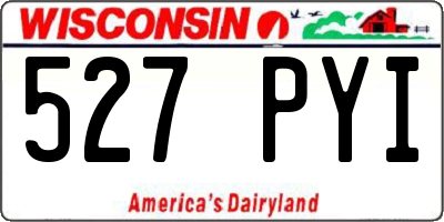 WI license plate 527PYI