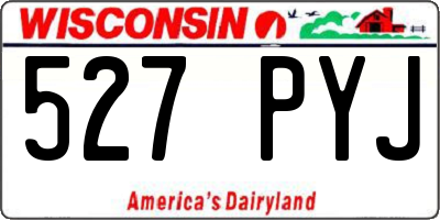 WI license plate 527PYJ