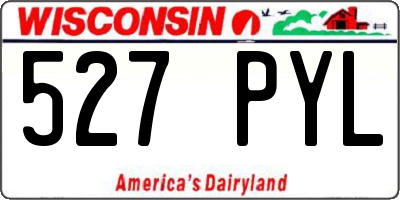 WI license plate 527PYL