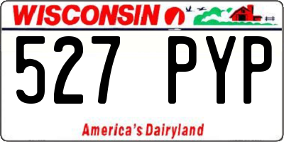 WI license plate 527PYP
