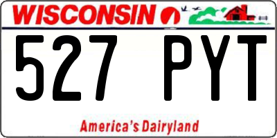 WI license plate 527PYT
