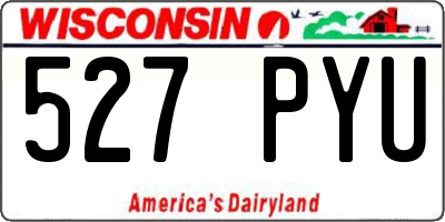WI license plate 527PYU
