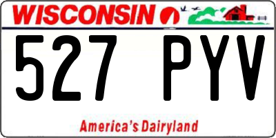 WI license plate 527PYV