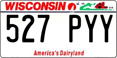 WI license plate 527PYY