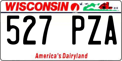 WI license plate 527PZA