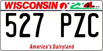 WI license plate 527PZC