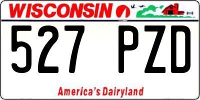 WI license plate 527PZD
