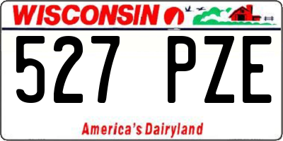 WI license plate 527PZE