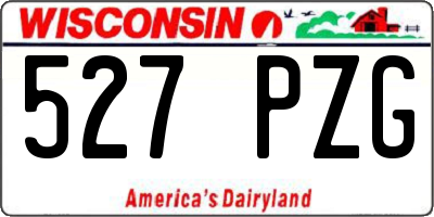 WI license plate 527PZG