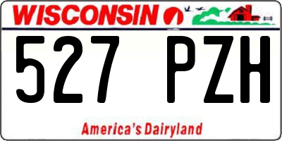 WI license plate 527PZH