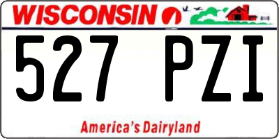 WI license plate 527PZI