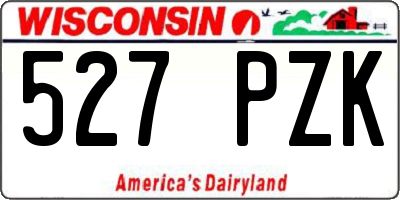 WI license plate 527PZK